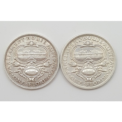 Two Australian 1927 Parliament House Commemorative Florins