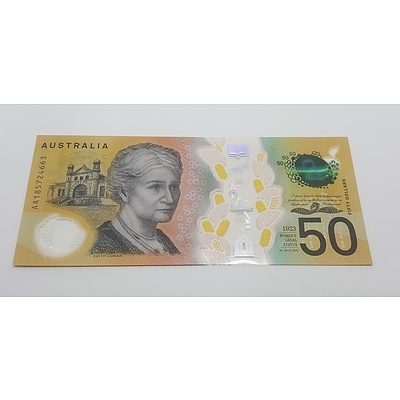 Next Generation First Prefix AA18 Australian Fifty Dollar Note