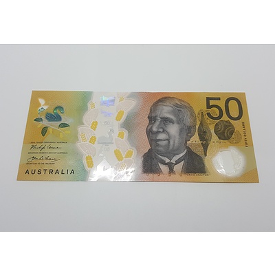 Next Generation First Prefix AA18 Australian Fifty Dollar Note