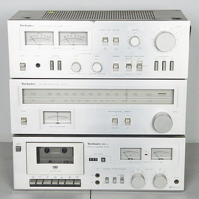 Vintage Technics Stereo System with Speakers