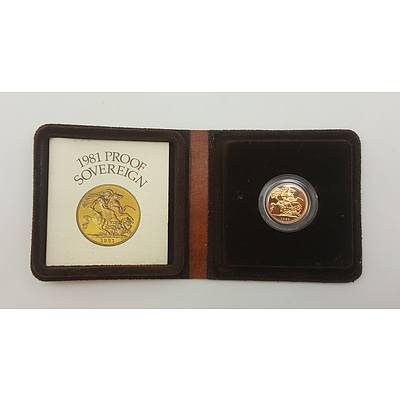 1981 Proof Sovereign Struck in 22ct Gold