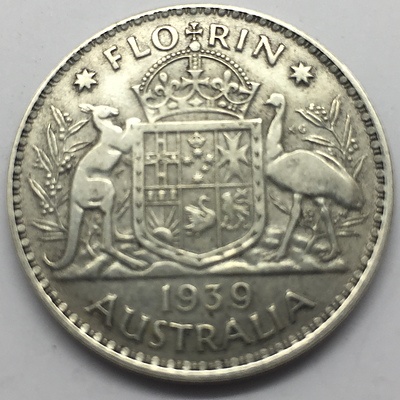 Key Date Scarce 1939 Australian Florin