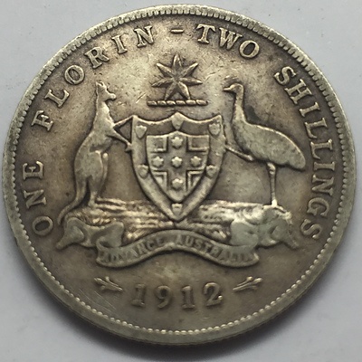 Key Date Scarce 1912 Australian Florin