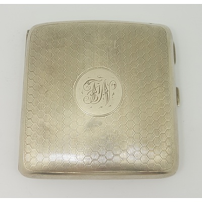 Sterling Silver Cigarette Card Case, Birmingham 1923 Approx. 118grams
