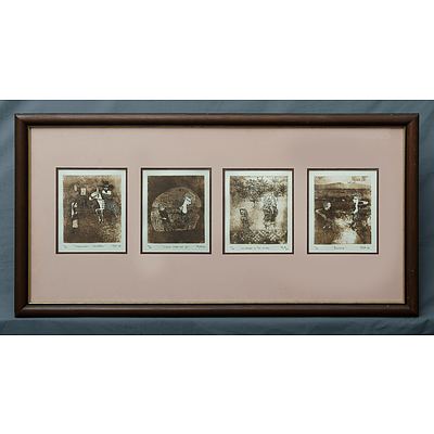 HYDE, Greg (b.1950) (4): 'Songs of the Auvergne,' 1985. Etchings (4) 5/30