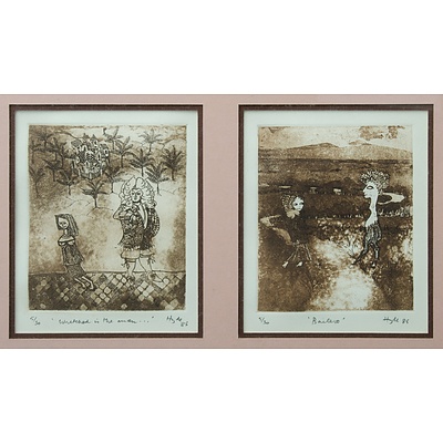 HYDE, Greg (b.1950) (4): 'Songs of the Auvergne,' 1985. Etchings (4) 5/30