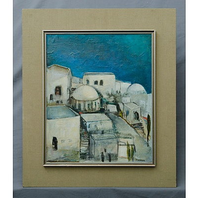 POCKLEY, Lesley (b.1919): Santorini Oil on Board
