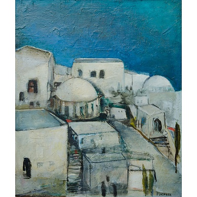 POCKLEY, Lesley (b.1919): Santorini Oil on Board