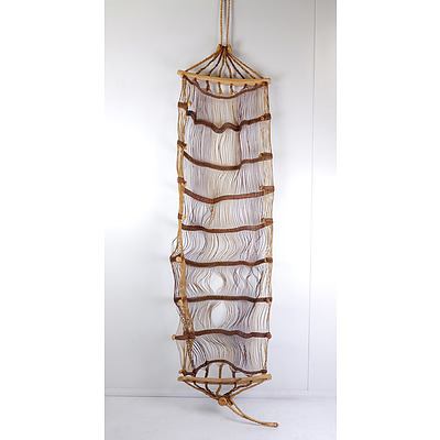 African Hand Woven Hammock Circa 1962