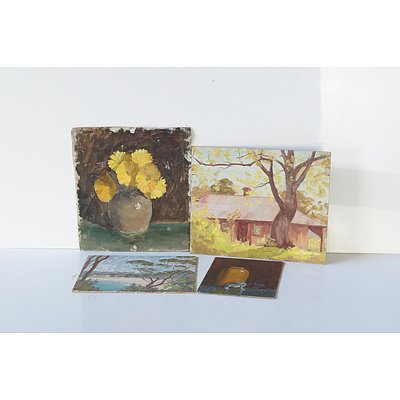 Four Evelyn Roadknight 1892-1974) Landscape and Still Life Oils