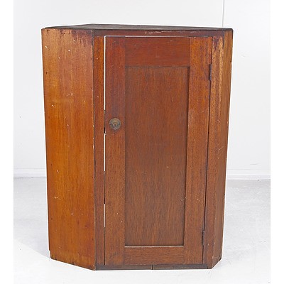 Vintage Maple Corner Cupboard