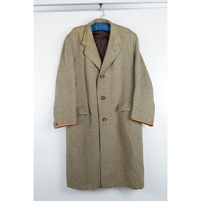 Vintage Gents Hand Woven Harris Tweed Three Quarter Coat