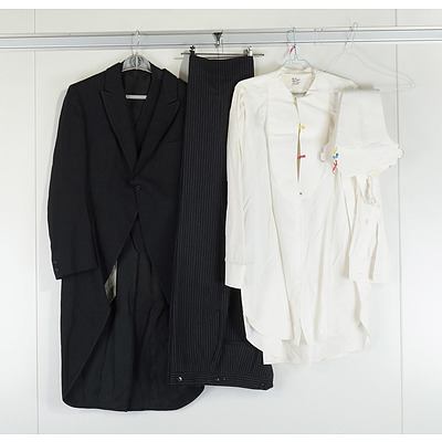 Three Piece Morning Dress Suite, with T I Swantz and Sons Coat and Henry Buck Shirt