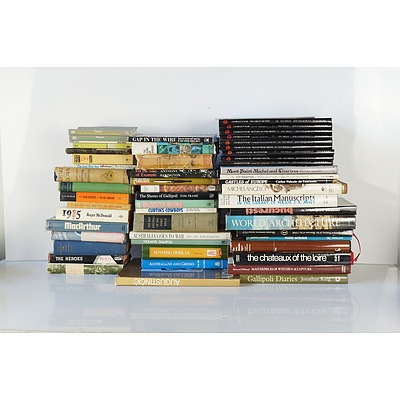 Large Group of Military Books, Including WWI, WWII, Vietnam and More, Inlcuding Set of Charley’s War Graphic Novels 