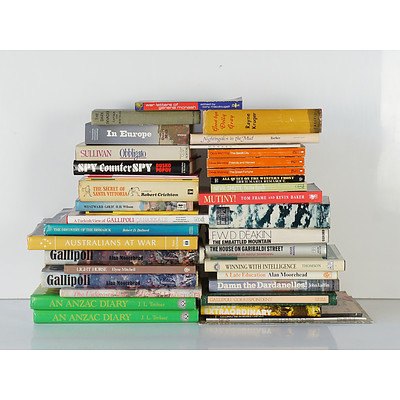 Large Group of Military Books, Including WWI, WWII, Vietnam and More, Inlcuding Set of Charley’s War Graphic Novels 