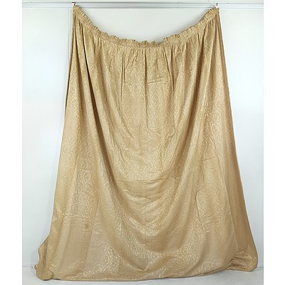 Two Regency Long Drop Silk Curtains for Old Victorian House