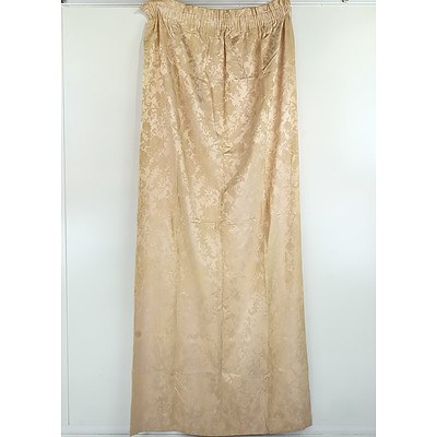 Two Regency Long Drop Silk Curtains for Old Victorian House