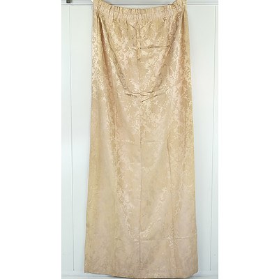 Two Regency Long Drop Silk Curtains for Old Victorian House