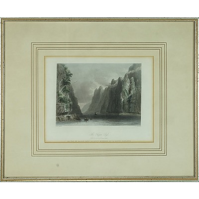 Five Early 20th Century Colour Engravings Including The Kazan Falls, The Township of Buninyong and Three Others