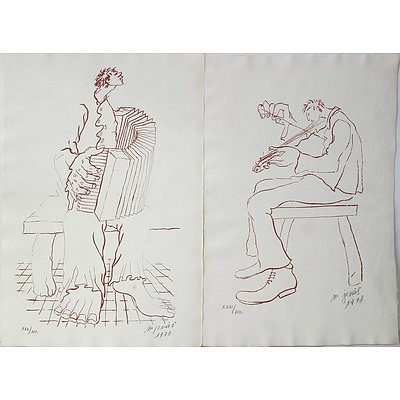 Martin Jonas (Yugoslavian, 1924-1996) Portfolio of Six Lithographs Edition 31/100