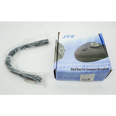 JTS Microphone Gooseneck Base and 12 Inch Gooseneck Cable