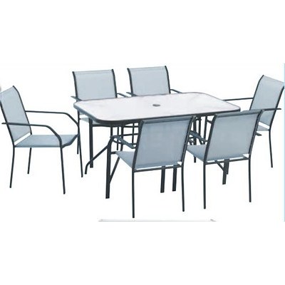 Gibson Seven Piece Aluminium Outdoor Setting - Brand New