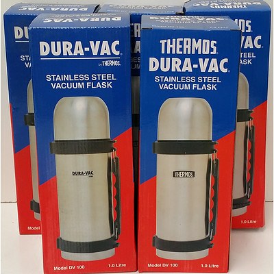 Thermos Dura Vac 1.0 Litre Vacuum Flasks - Lot of Five - Brand New