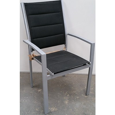 Aluminium Outdoor Chairs - Lot of Eight 