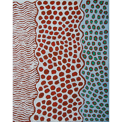 NAPALJARRI, Susan Gibson (b.1972) 'Women's Ceremony,' 2015. Stamp verso for Mimi Art Gallery, cat 2641. Certificate of authenticity available Acrylic on Linen