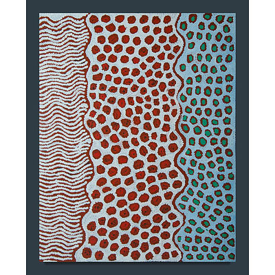 NAPALJARRI, Susan Gibson (b.1972) 'Women's Ceremony,' 2015. Stamp verso for Mimi Art Gallery, cat 2641. Certificate of authenticity available Acrylic on Linen