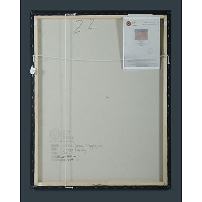 NAPALJARRI, Susan Gibson (b.1972) 'Women's Ceremony,' 2015. Stamp verso for Mimi Art Gallery, cat 2641. Certificate of authenticity available Acrylic on Linen