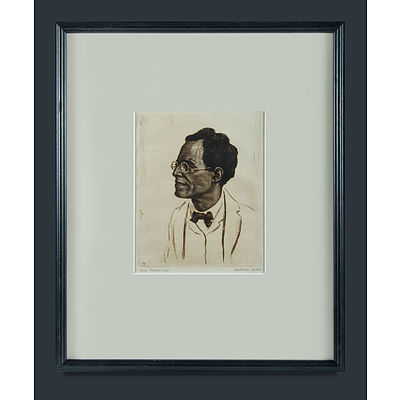 MICHL, Ferdinand (Czech 1877-1951) (2) Two Composers incl Gustav Mahler etc. Etching