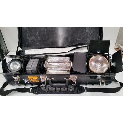 Lowel Lighting Kits With Accessories and Road Cases - Lot of Two