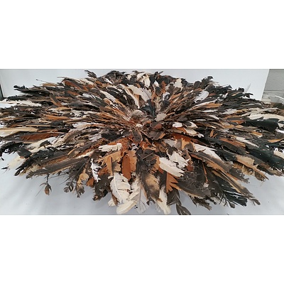 Wall Mount Bird Feather Montage