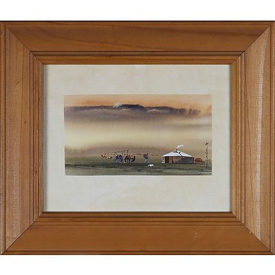 Living on the Steppe Watercolour