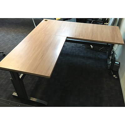Laminate Height Adjustable Corner Office Desk