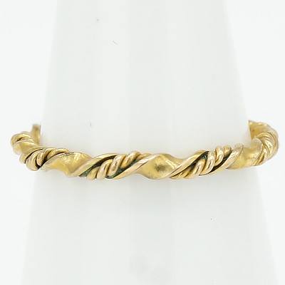9ct Yellow Gold Twisted Rope Ring