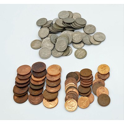 Group of Australian 1c, 2c and 5c Coins