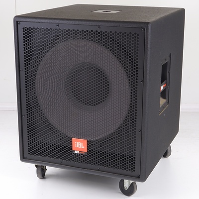 JBL MPro MP418SP 18" Powered Subwoofer and JBL MPro MP418S Passive Subwoofer