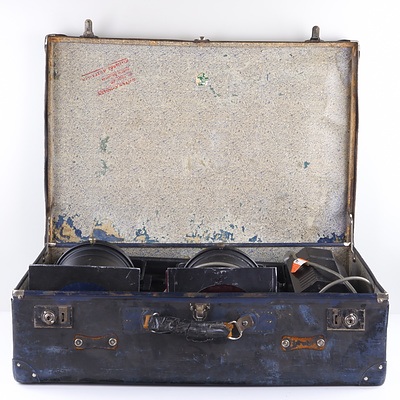 Three Mounted Stage Lights with Case