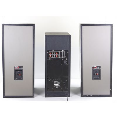 Yamaha YST-SW305 Subwoofer and Pair of B&W DM220 Floor Speakers