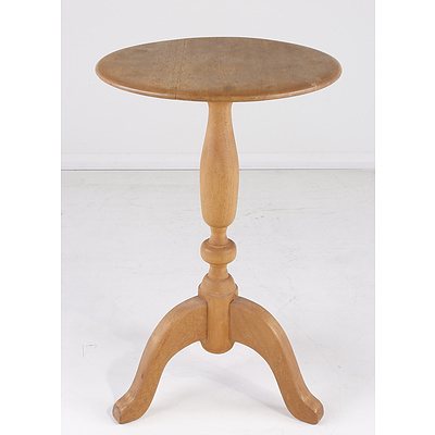 Giltwood Framed Mirror and Wooden Stool