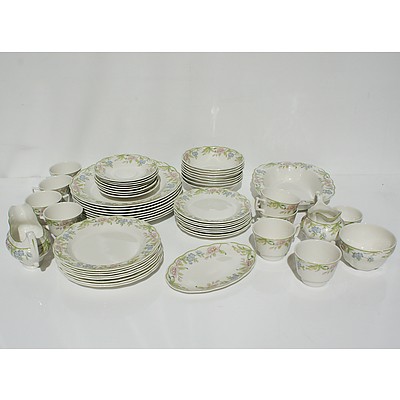 Royal Doulton Sudbury Eight Person Dinner Set Including Vegetable Dish, Gravy Boat, and Creamer