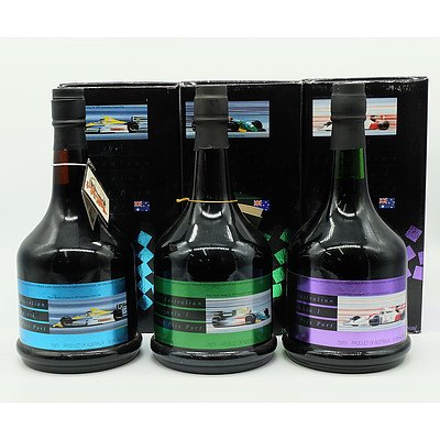 11 Bottles of Australian Grand Prix Port (Editions 1985 to 1995)