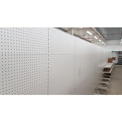 Large Bulk Amount of Pegboard Shelving