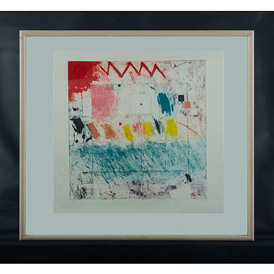 SCHMID, Monica (b.1939) '12 Squares,' 1988. Coloured Etching 31/45