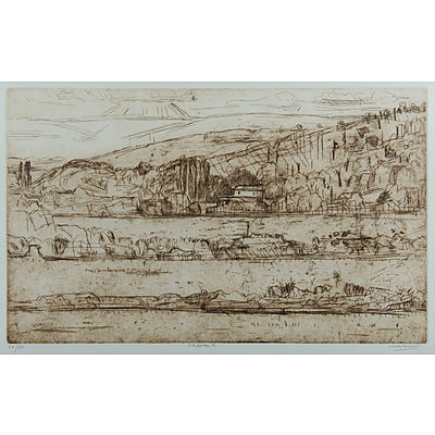 MAKIN, Jeffrey (b.1943), 'Calstock,' 2006 Etching 20/30