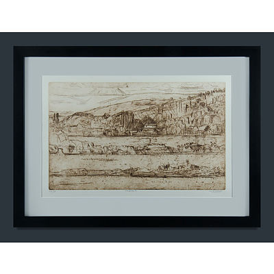 MAKIN, Jeffrey (b.1943), 'Calstock,' 2006 Etching 20/30