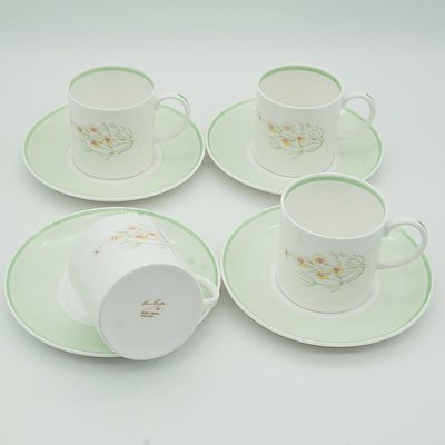 Four English Susie Cooper Bone China Demitasse Pairs