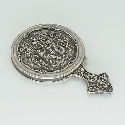 Dutch Silver Miniature Vanity Mirror